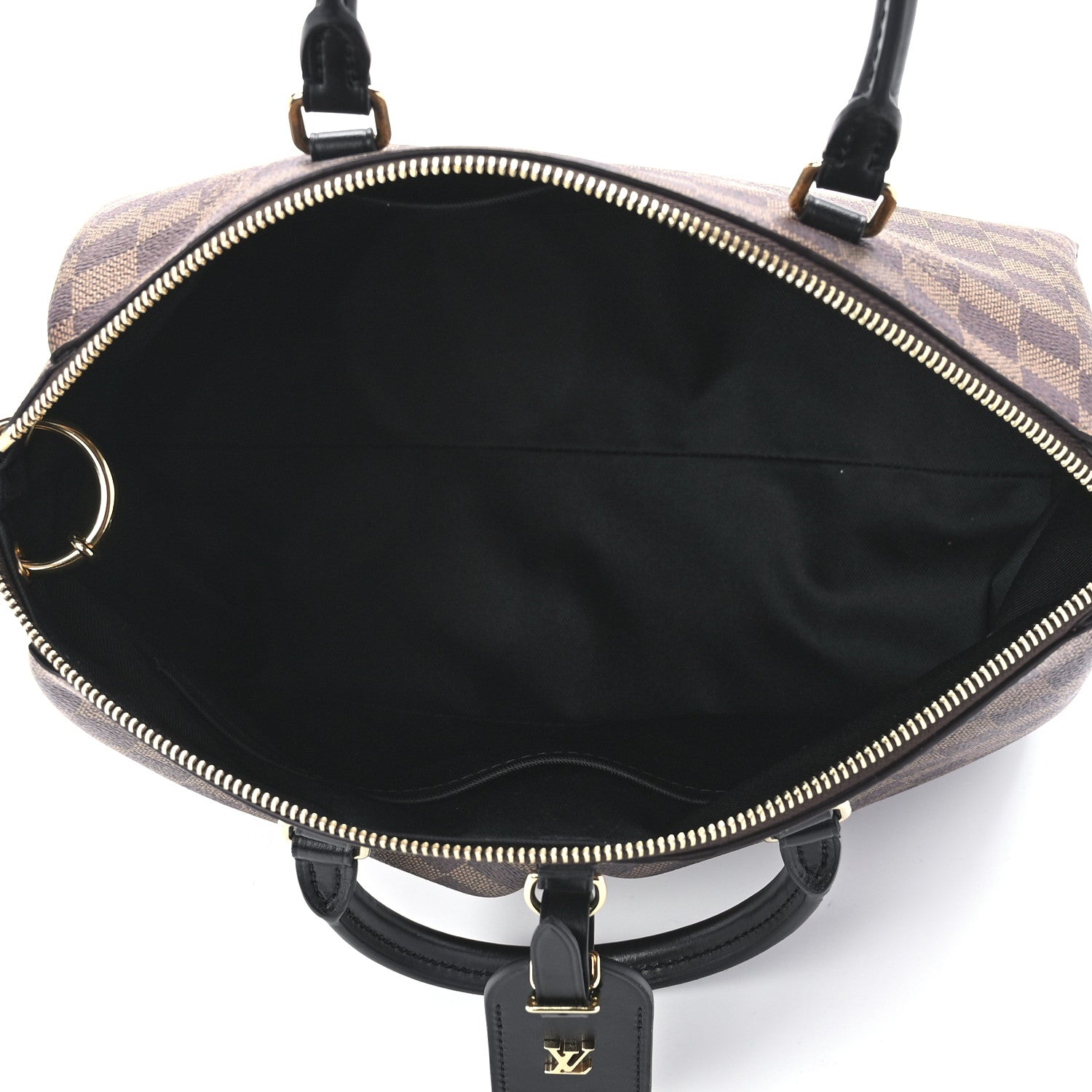 Louis Vuitton Damier Ebene Odeon Tote MM Black 4 of 9