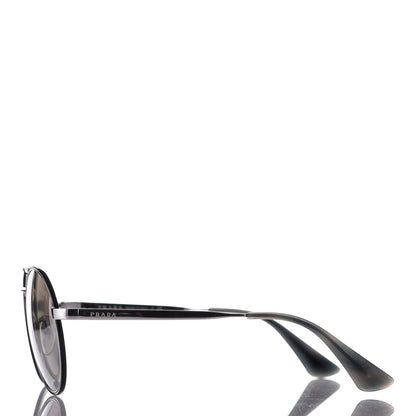 Prada Round Sunglasses SPR 51S Black Silver 3 of 7