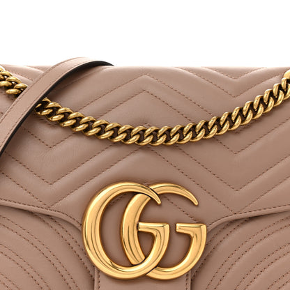Gucci Calfskin Matelasse Medium GG Marmont Shoulder Bag Porcelain Rose 8 of 11