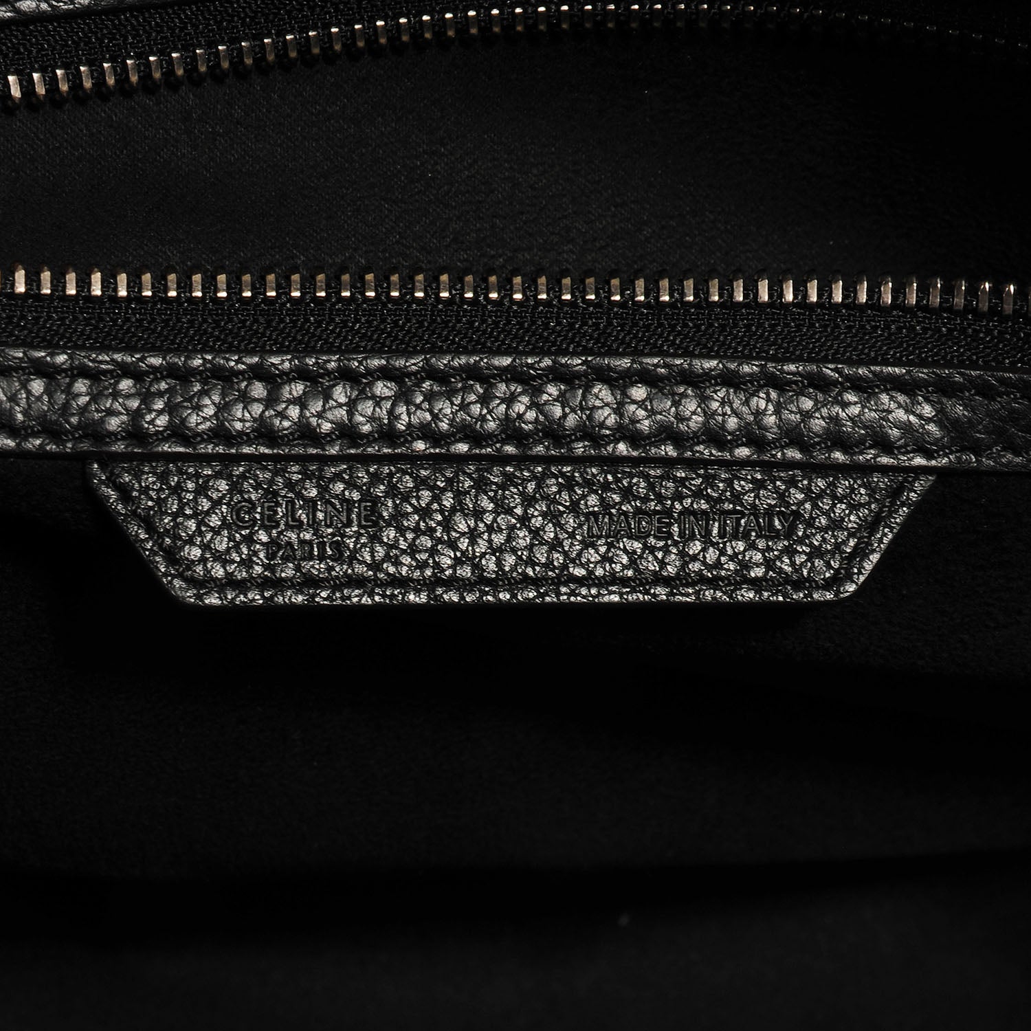 Celine Drummed Calfskin Mini Luggage Black 7 of 9