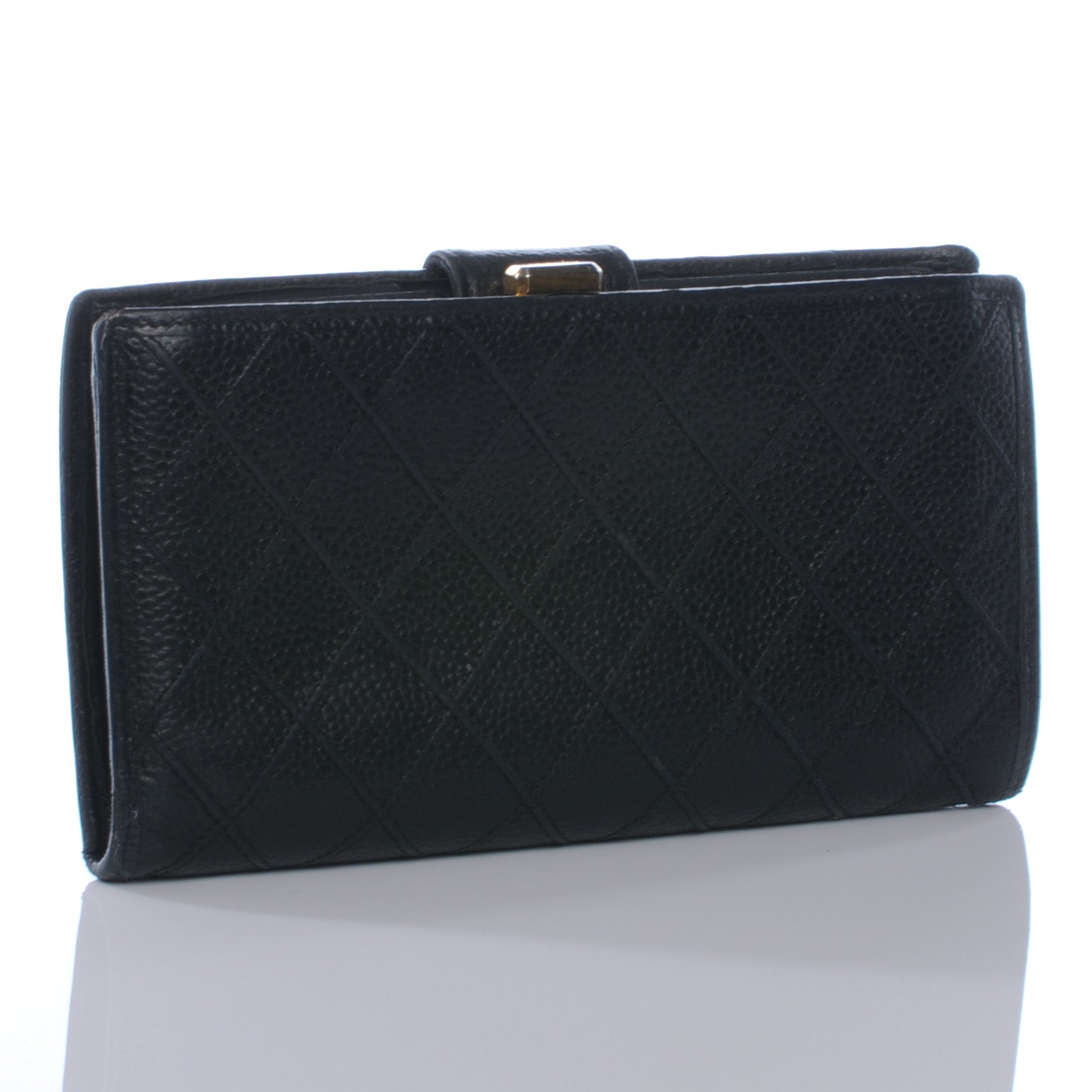 Chanel Caviar Diamond Stitch Wallet Black 3 of 8