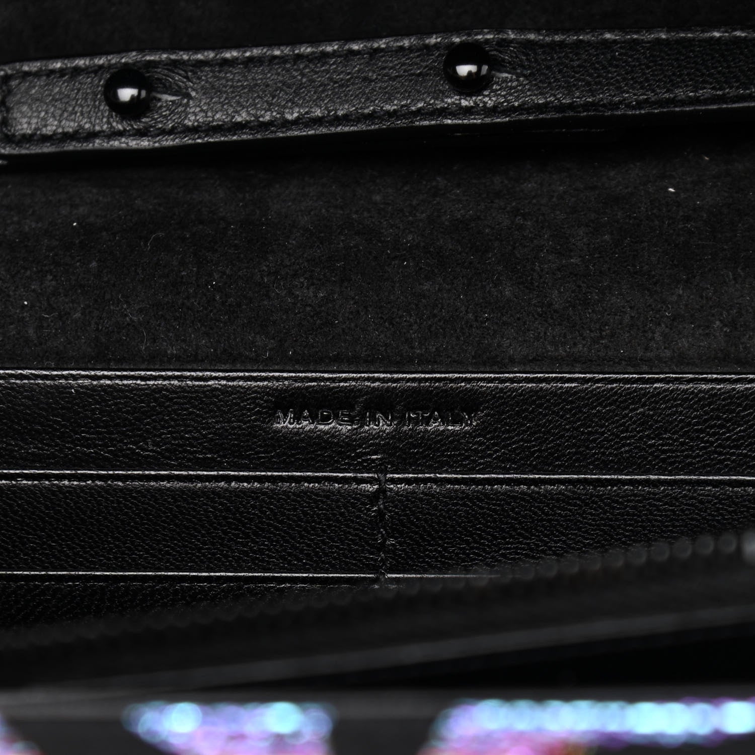 Saint Laurent Tiger Burnout Monogram Chain Wallet Multicolor 7 of 12