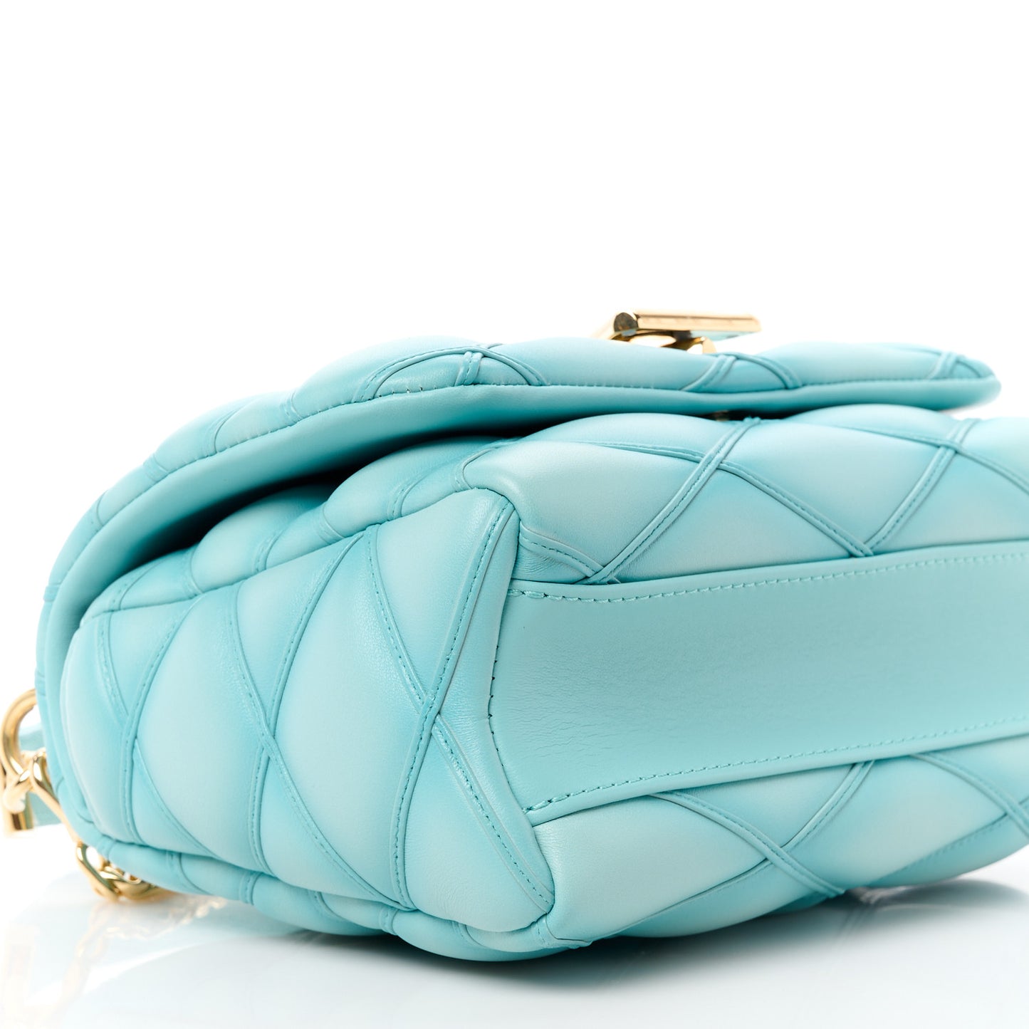 LOUIS VUITTON Lambskin Malletage Top Handle GO-14 MM Lagoon