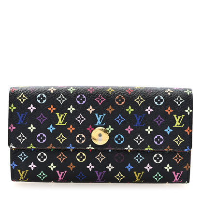 Louis Vuitton Monogram Multicolor Sarah Wallet Black Grenade 1 of 6