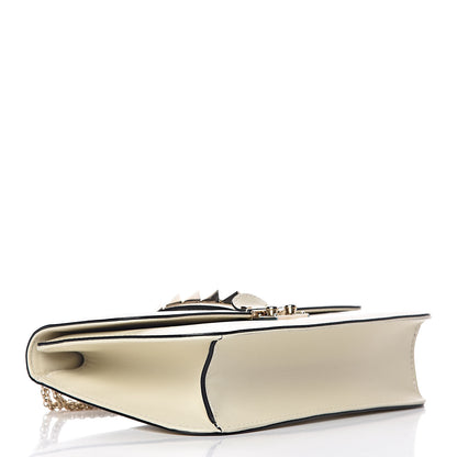 Valentino Garavani Vitello Medium Glam Lock Rockstud Flap Light Ivory 5 of 13