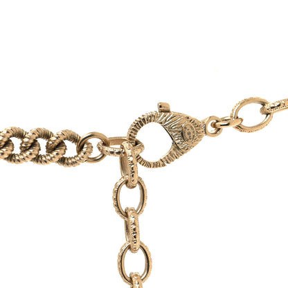 Chanel Metal Quilted CC Long Chain Necklace Gold Pearly White 4 of 4