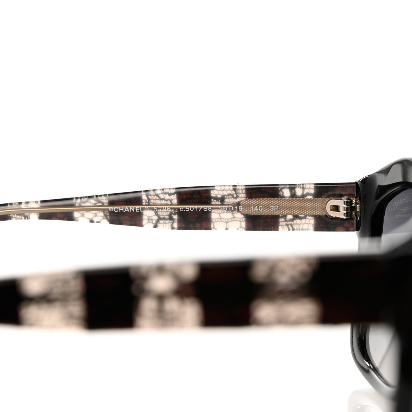 Acetate Polarized Lace Effect Sunglasses 5296 Black
