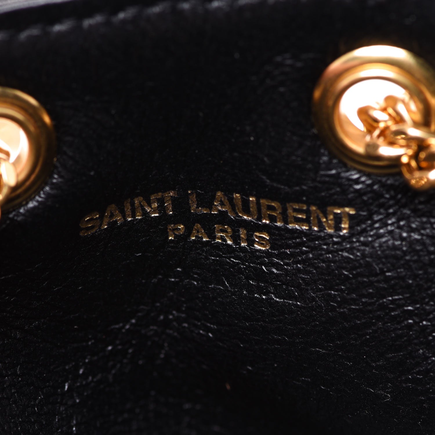 Saint Laurent Lambskin Quilted Baby Bucket Bag Black 6 of 7