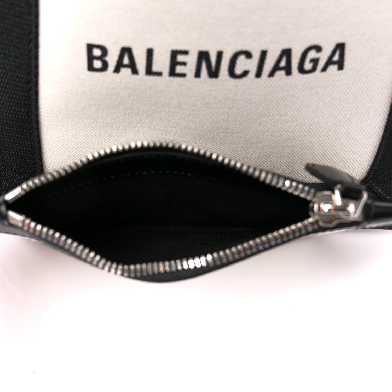 Balenciaga Cotton Canvas Calfskin Navy Cabas XS Natural Black 7 of 12