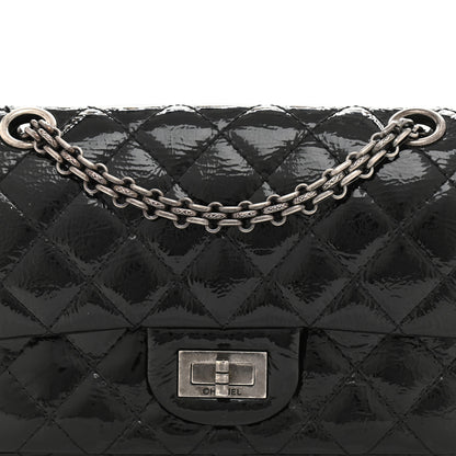 Chanel Crinkled Patent Quilted 2.55 Reissue 224 Flap Black 8 of 10