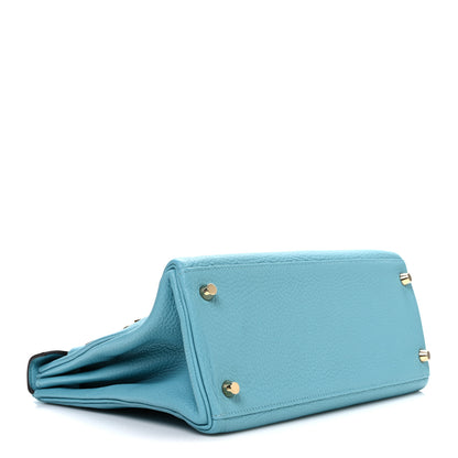 Hermes Togo Kelly Retourne 28 Bleu Atoll 8 of 21