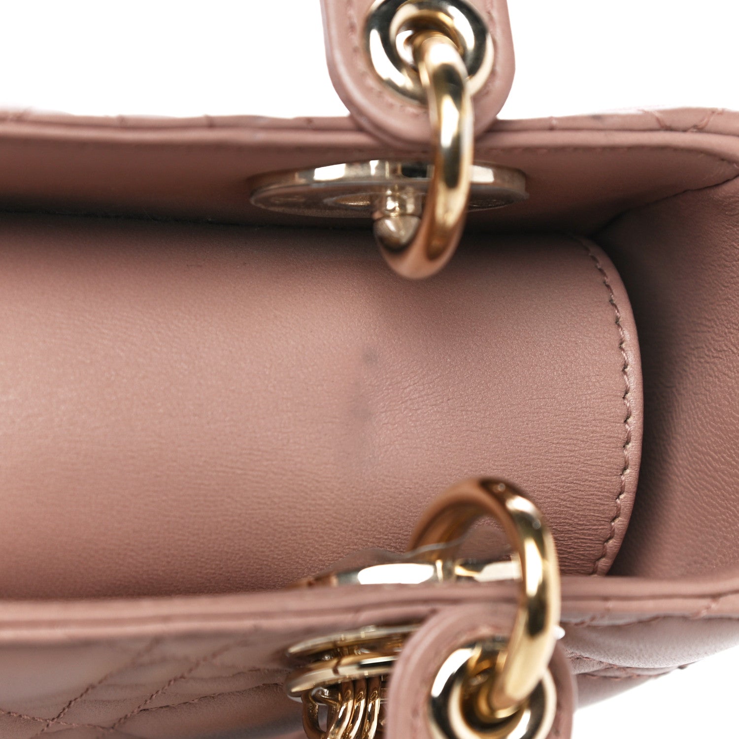 Christian Dior Lambskin Cannage Small Lady Dior Fard 9 of 12