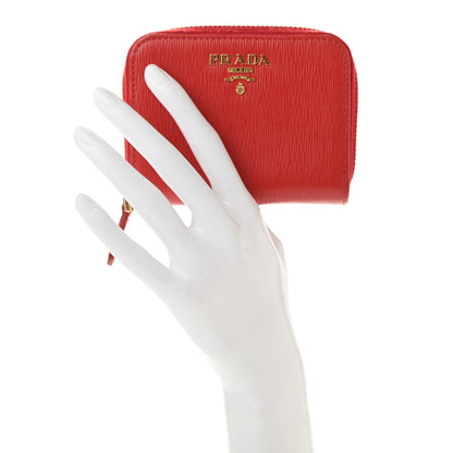 Prada Vitello Move Metal Coin Purse Lacca 2 of 6