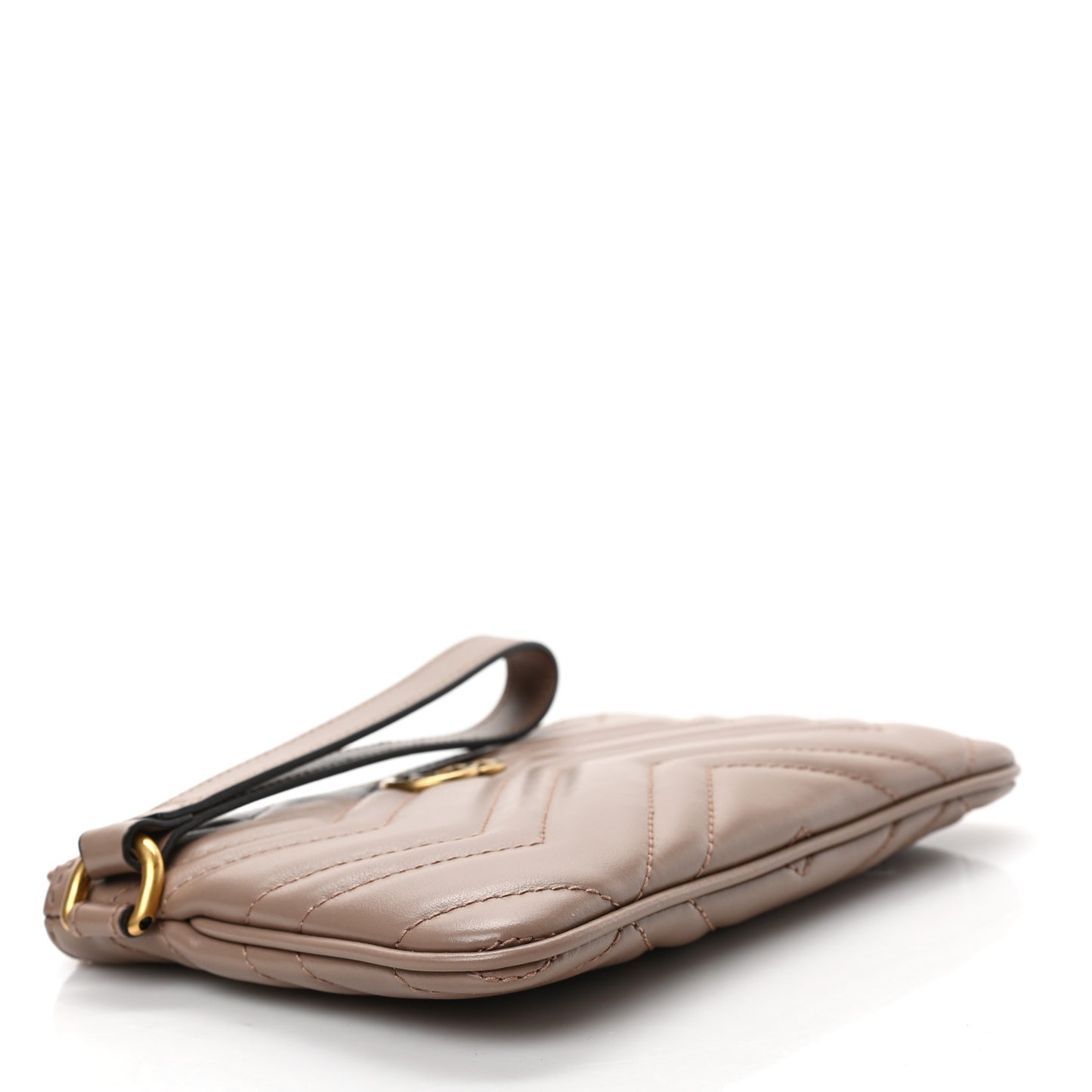 Calfskin Matelasse GG Marmont Wrist Wallet Porcelain Rose