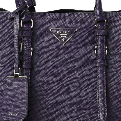 Prada Saffiano Cuir Medium Double Handle Tote Viola 9 of 10