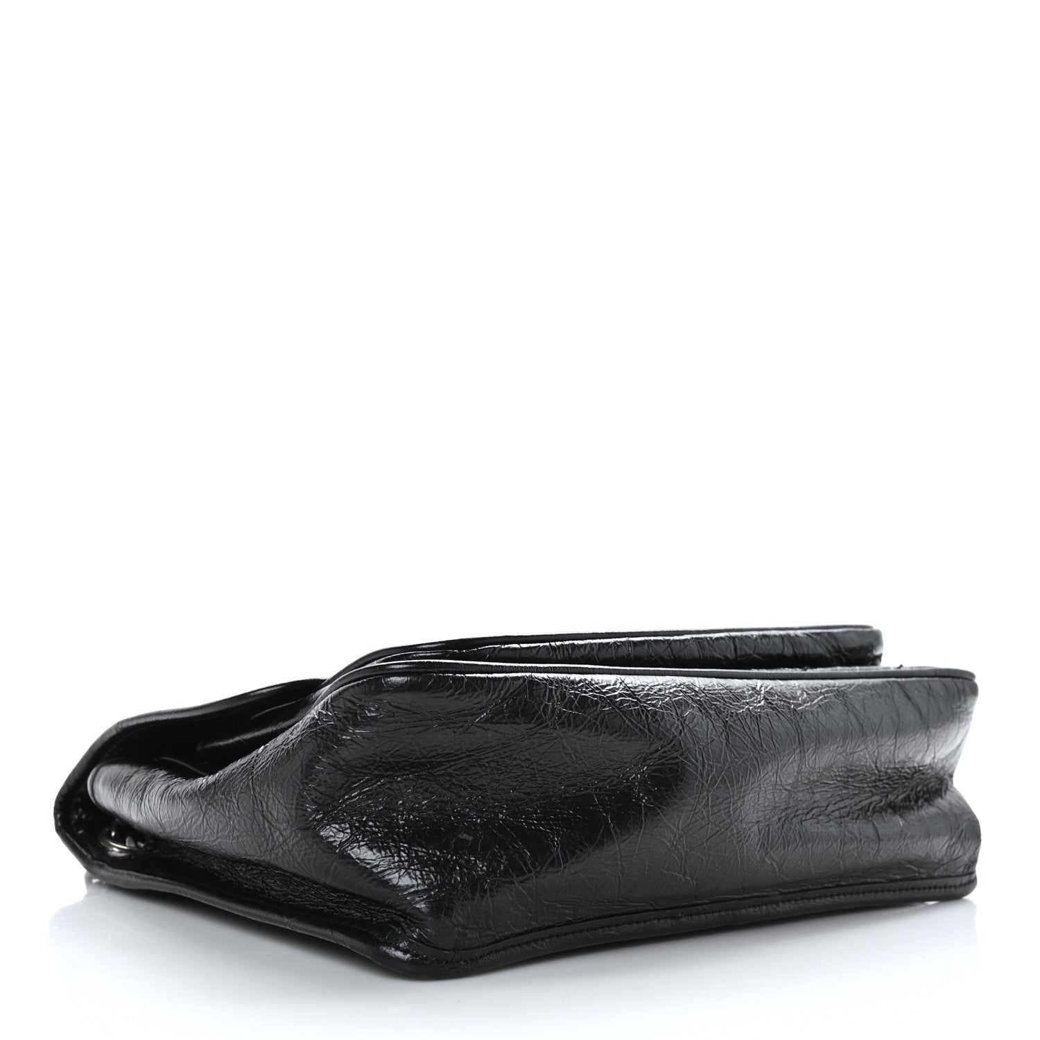 Saint Laurent Crinkled Calfskin Matelasse Monogram Medium Niki Chain Satchel Black 4 of 9