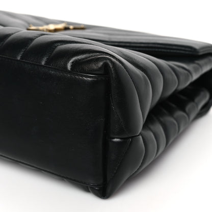 Saint Laurent Calfskin Y Quilted Monogram Medium Loulou Chain Satchel Black 8 of 9