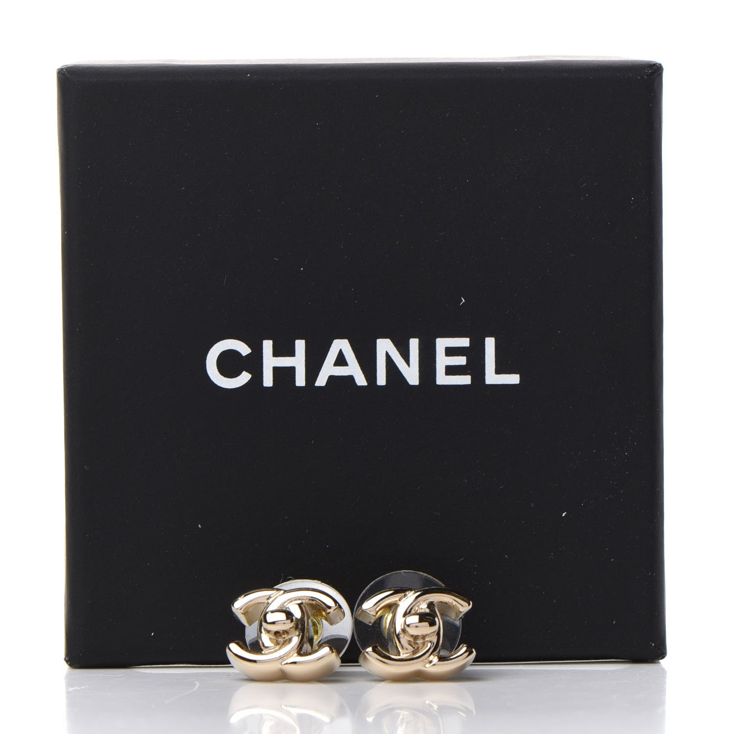 Chanel Metal CC Turnlock Earrings Gold 5 of 5