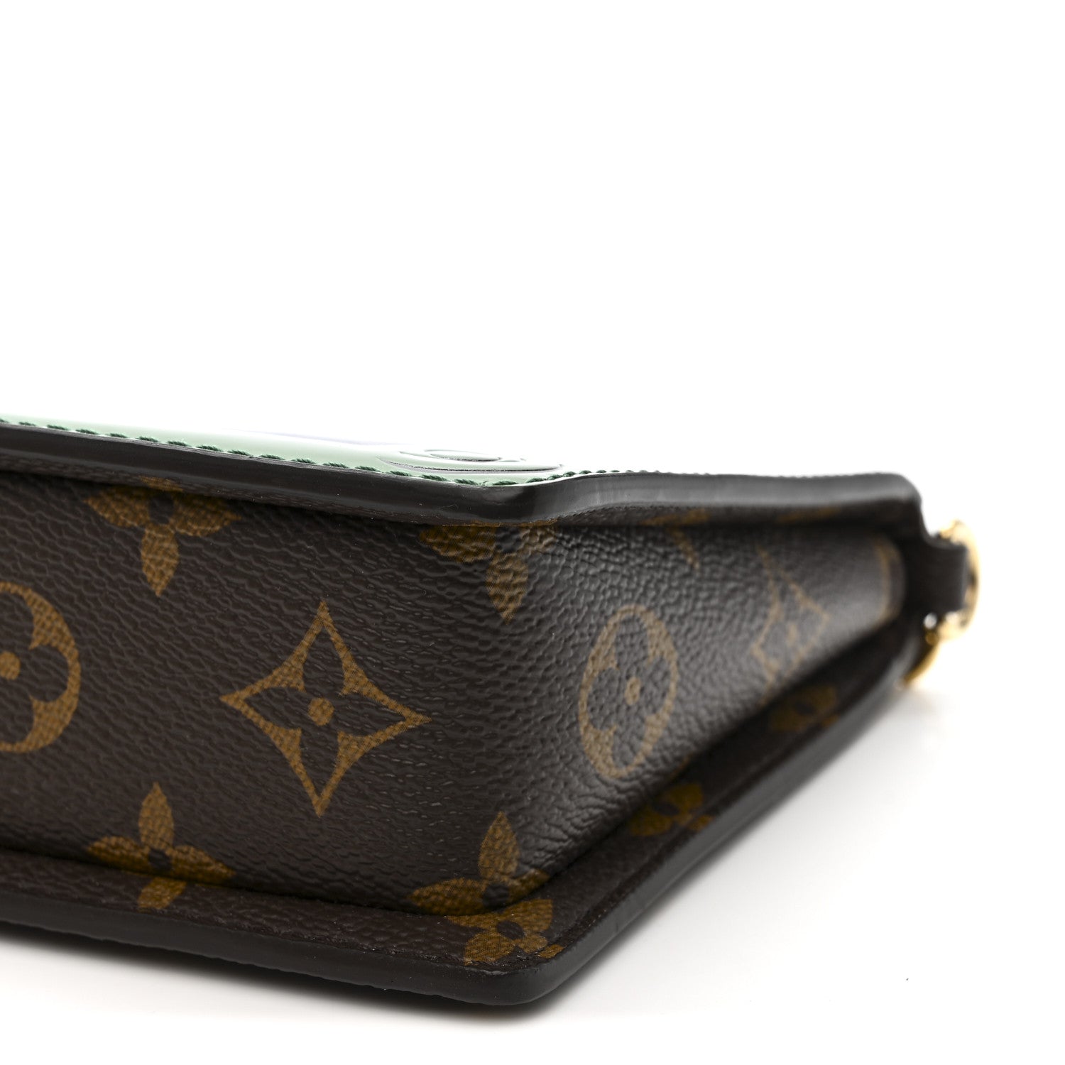 Louis Vuitton Monogram Calfskin Embossed Lexington Pouch Blue Green 9 of 10