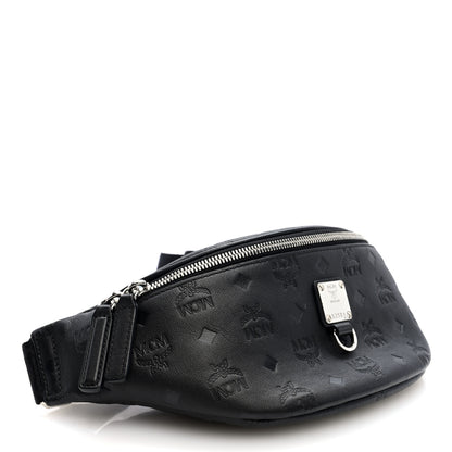 MCM Calfskin Ottomar Monogram Belt Bag Black 4 of 9
