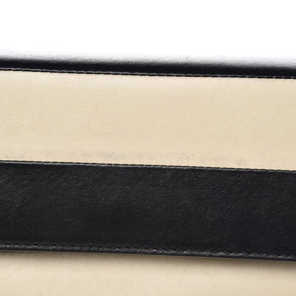 Valentino Garavani Nappa Striped My Rockstud Clutch Black Light Ivory 8 of 12