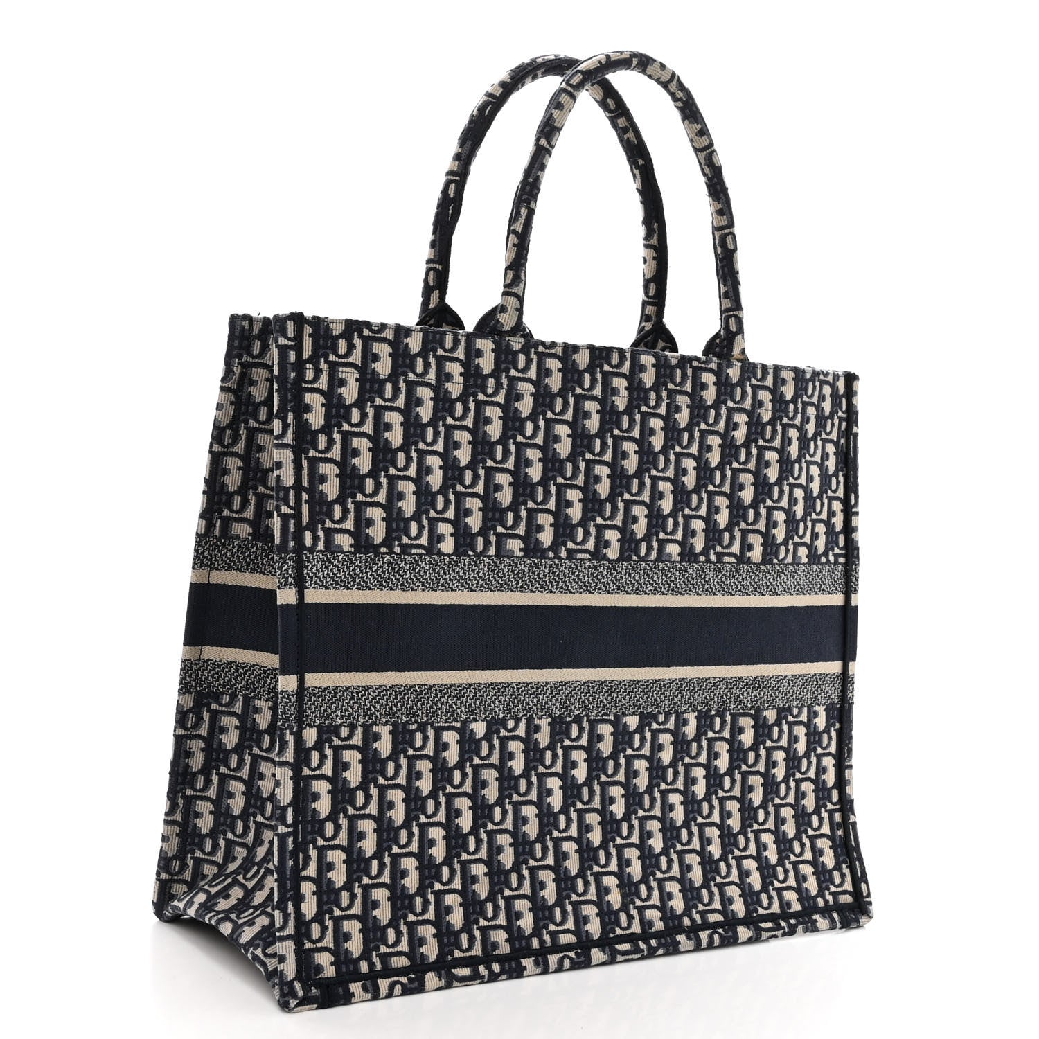 Christian Dior Oblique Large Book Tote Blue Multicolor 3 of 9