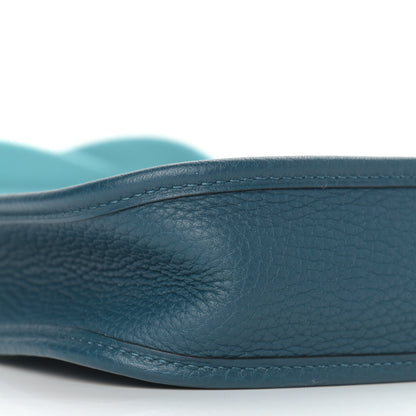Hermes Taurillon Clemence Amazone Evelyne TPM Colvert Bleu Atoll 8 of 9