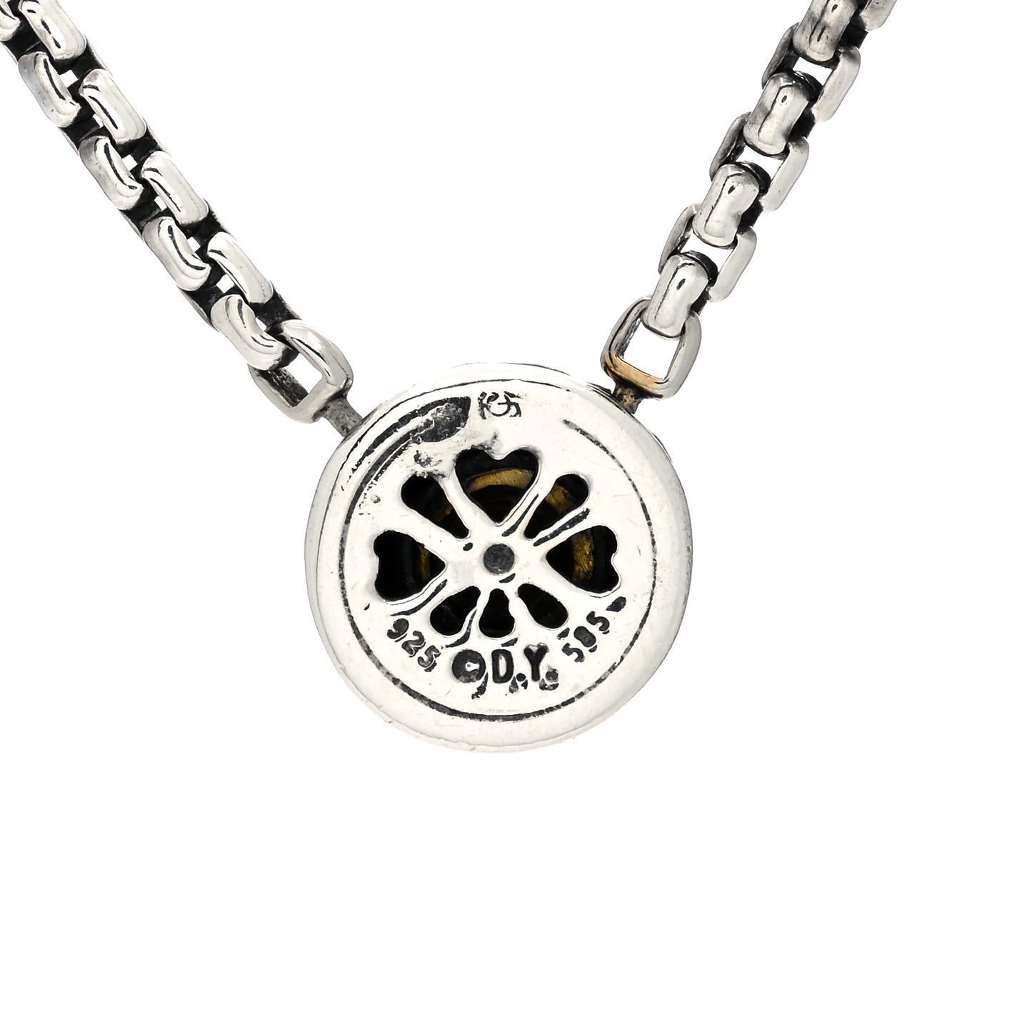 Sterling Silver 14K Yellow Gold Cookie Pendant Necklace