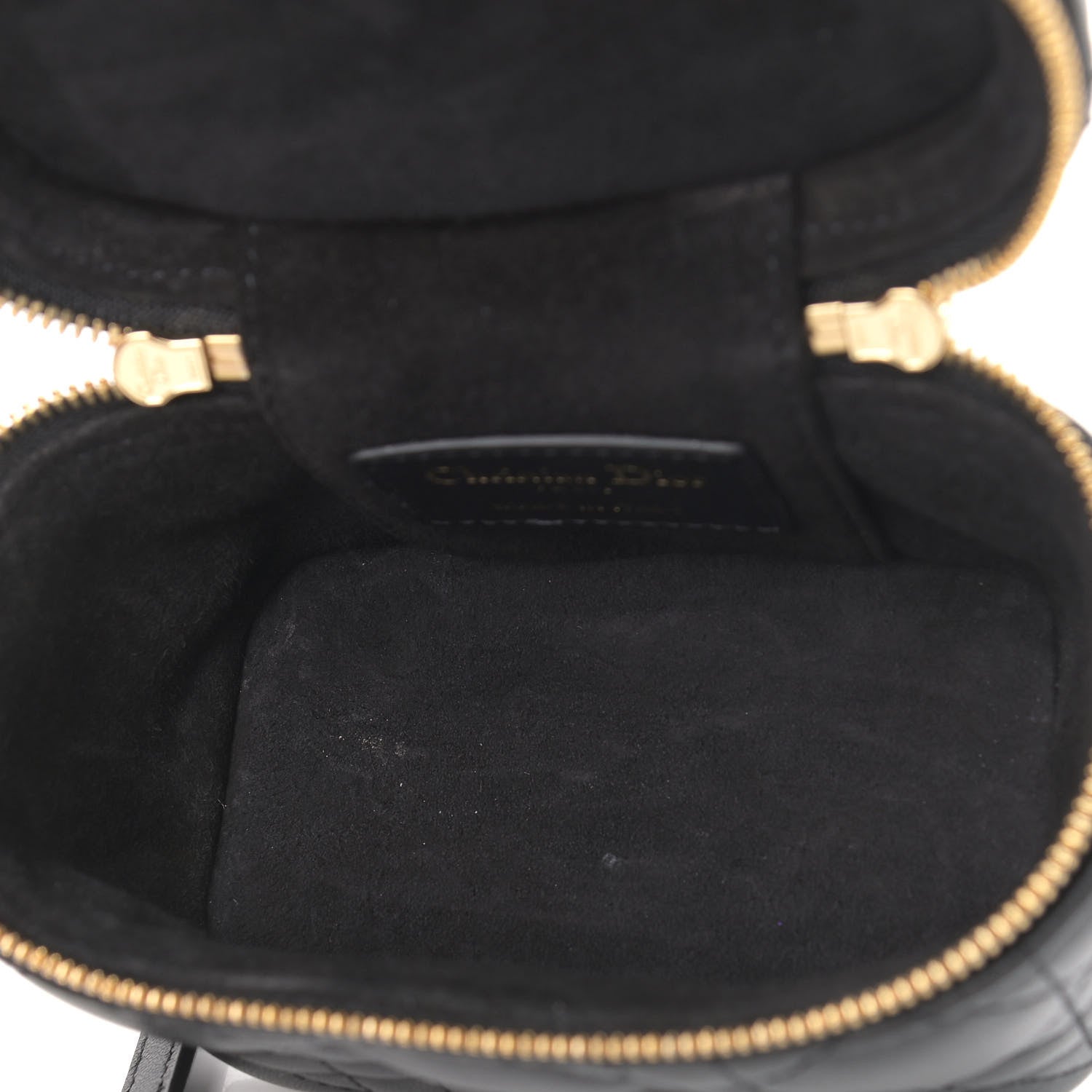 Christian Dior Lambskin Cannage Micro Lady Dior Vanity Case Black 5 of 8