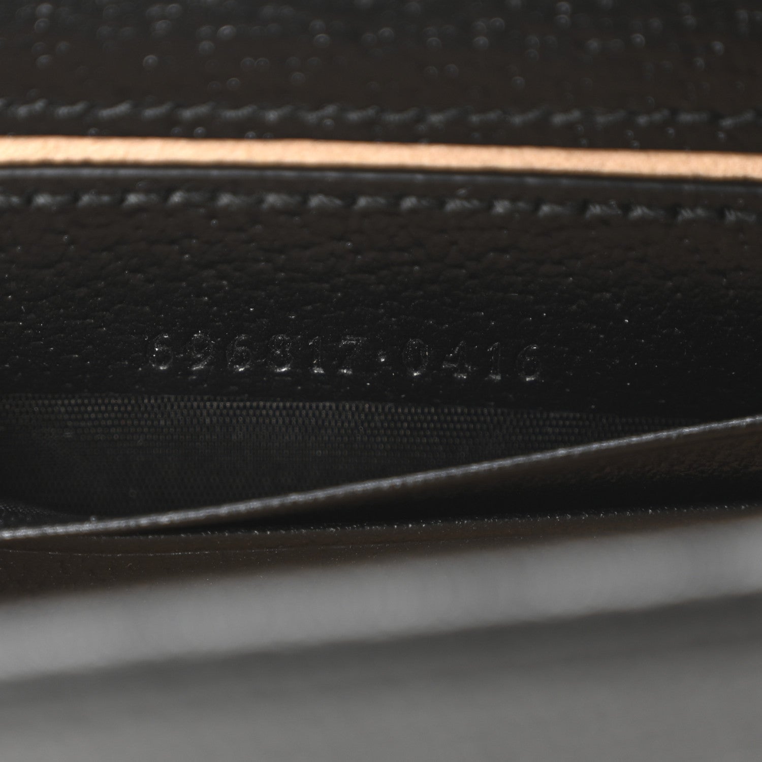 Gucci Dollar Pigprint Diana Chain Wallet Black 6 of 10