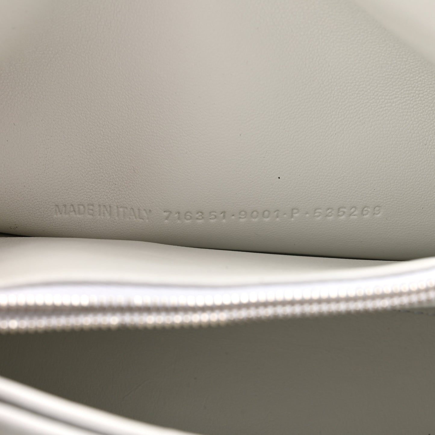 Crushed Calfskin Quilted Small Crush Chain Bag Optic White