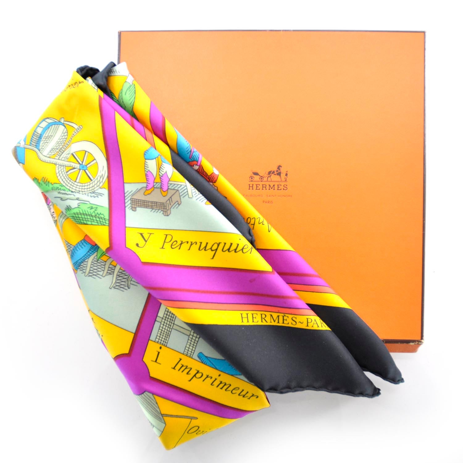 Hermes Silk Alphabet de Metiers Scarf 90 7 of 7