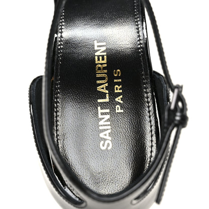 Saint Laurent Vernice Chiffon Opyum 110 Sandals 39 Black 7 of 10
