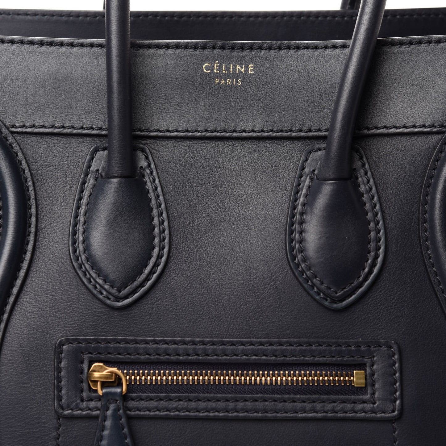 Smooth Calfskin Micro Luggage Navy Blue