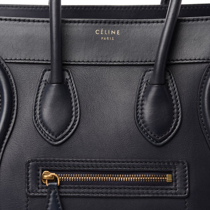 Celine Smooth Calfskin Micro Luggage Navy Blue 10 of 10