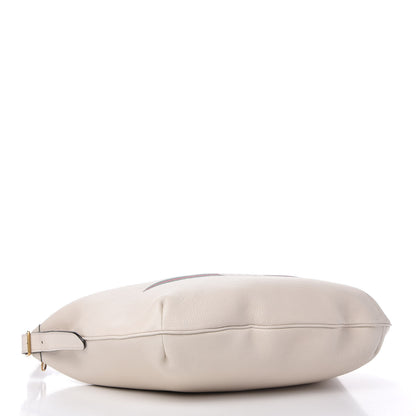 Gucci Grained Calfskin Logo Half Moon Hobo White 4 of 10