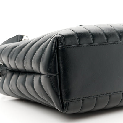 Saint Laurent Calfskin Y Quilted Monogram Small Loulou Shopper Black 9 of 10