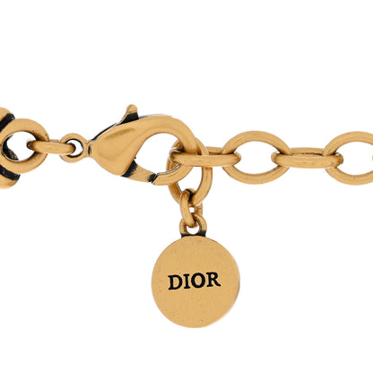 Christian Dior Metal J'Adior Logo Choker Necklace Aged Gold 4 of 4