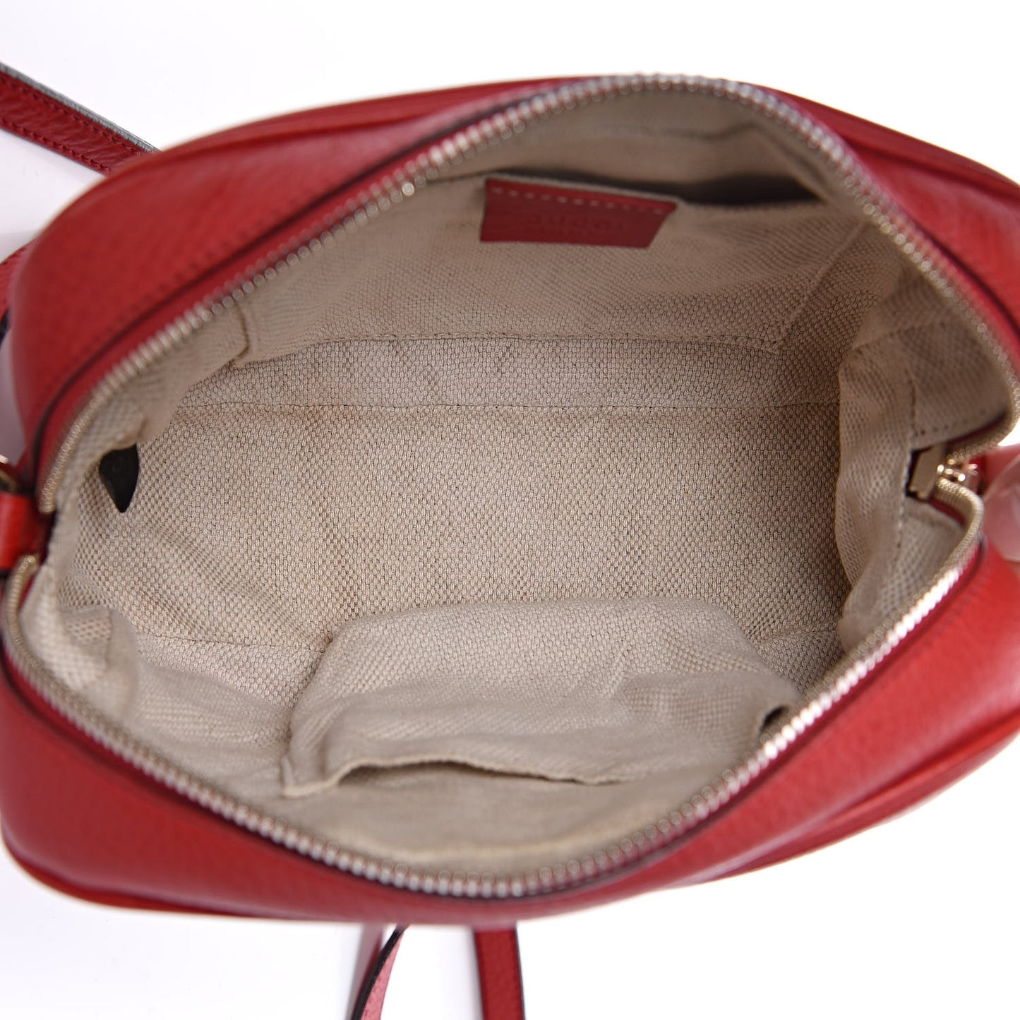 Pebbled Calfskin Small Soho Disco Bag Tabasco Red