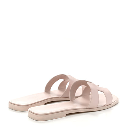 Hermes Box Calfskin Oran Sandals 41 Rose Pale 4 of 9