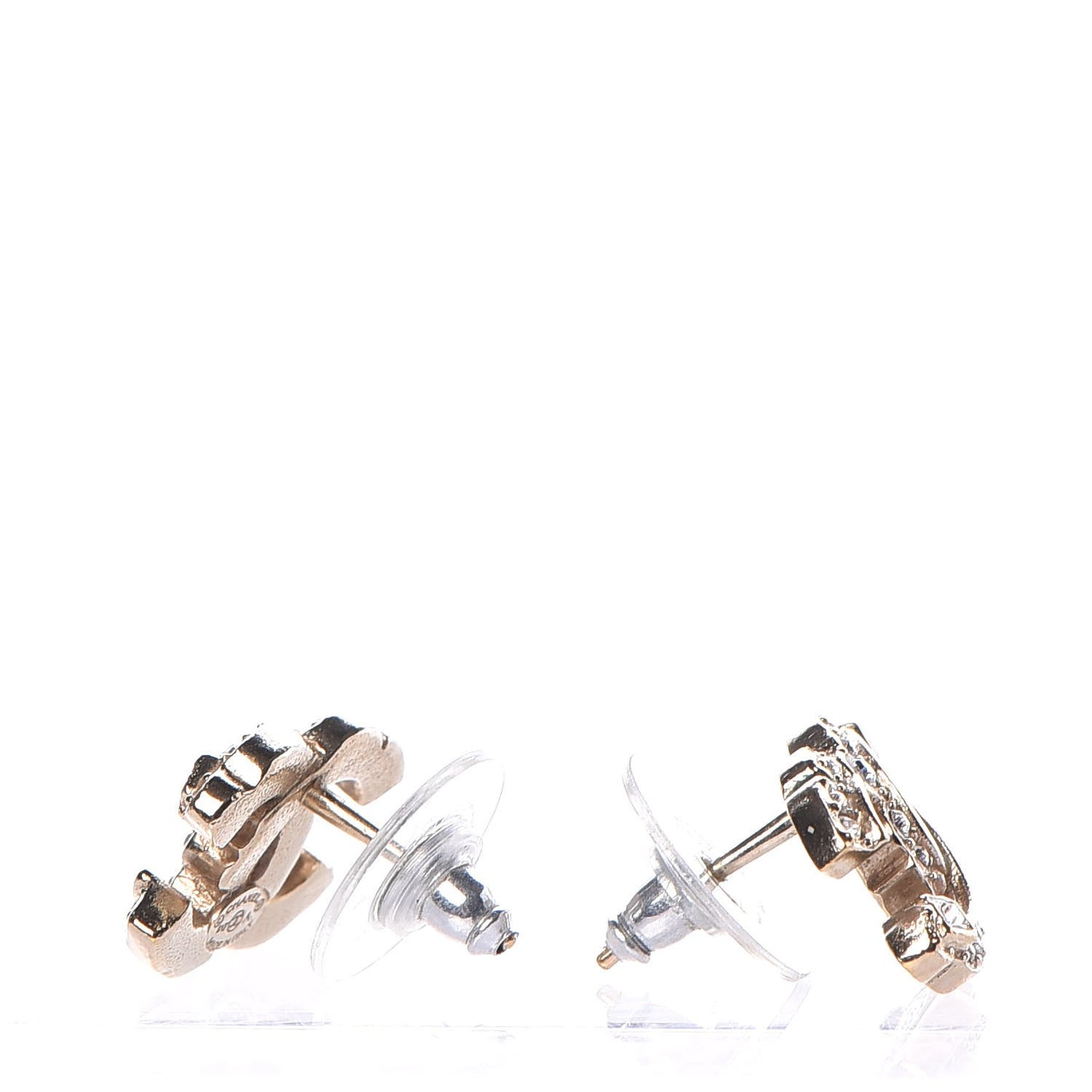 Crystal CC Earrings Gold