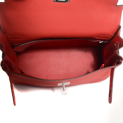 Hermes Togo Kelly Retourne 32 Vermillion 10 of 26
