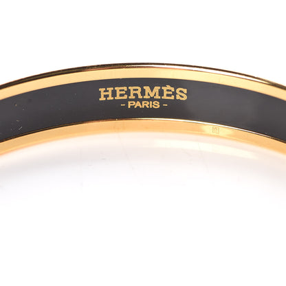 Hermes Enamel Printed Grand Apparat Narrow Bracelet 70 White 4 of 6