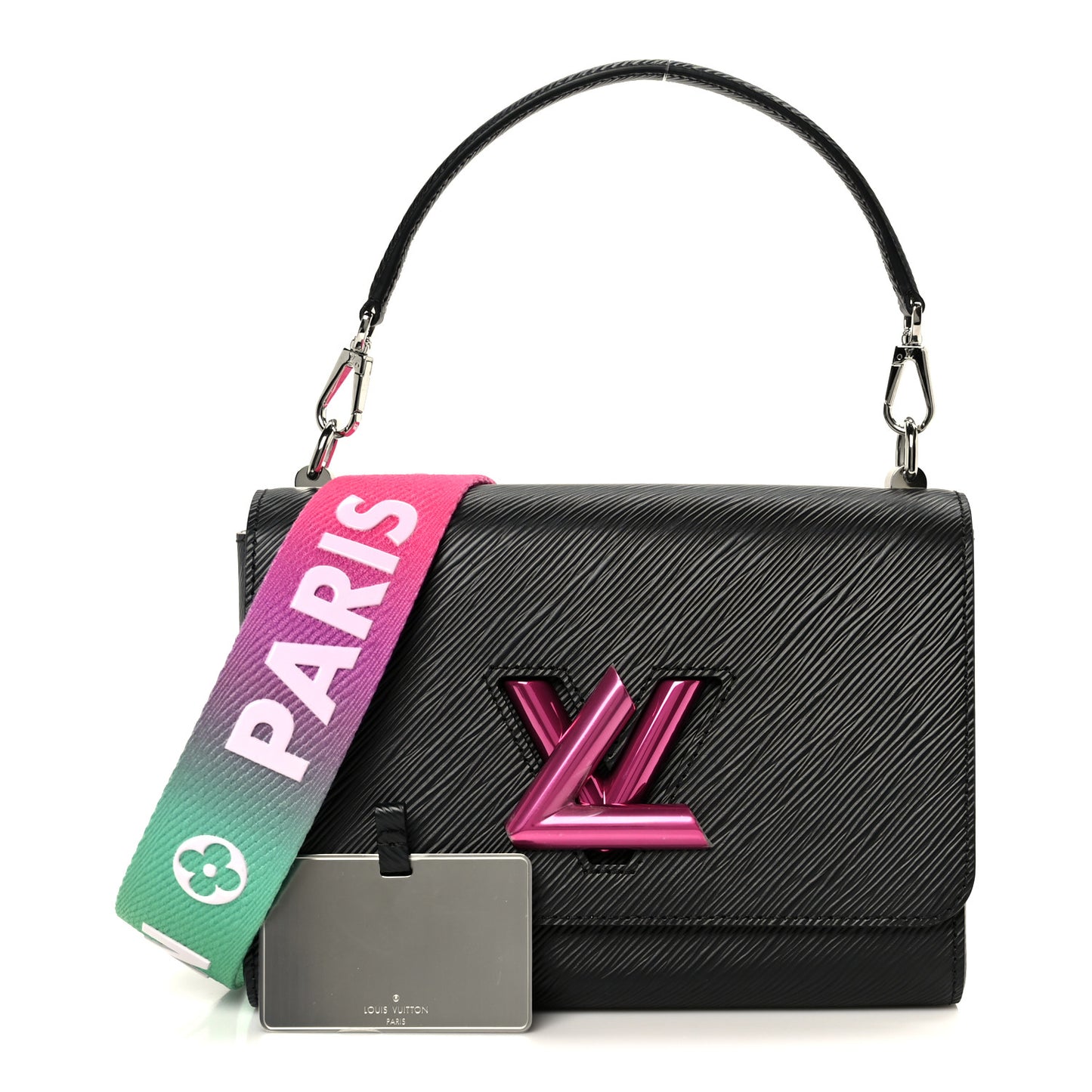 Epi Twist Shoulder Bag MM Black Rose