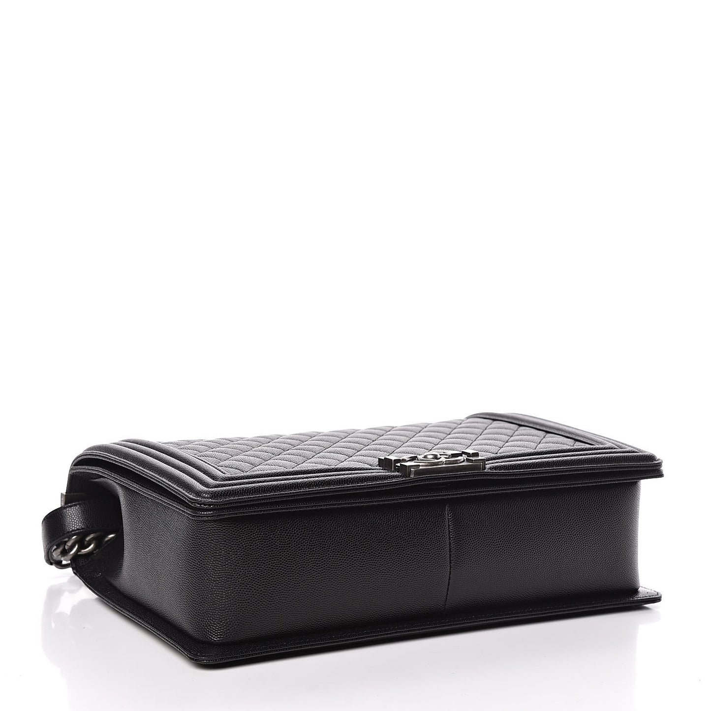 Caviar Quilted Large Boy Flap Black