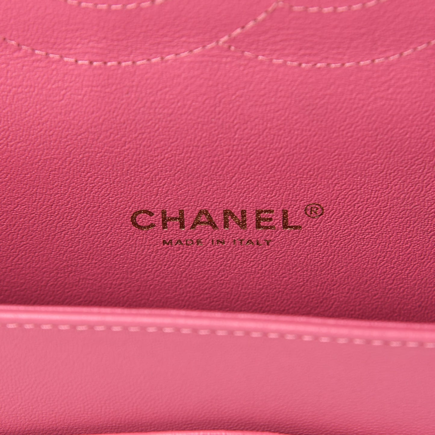 Lambskin Quilted Maxi Double Flap Dark Pink
