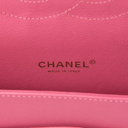 Chanel Lambskin Quilted Maxi Double Flap Dark Pink 6 of 19