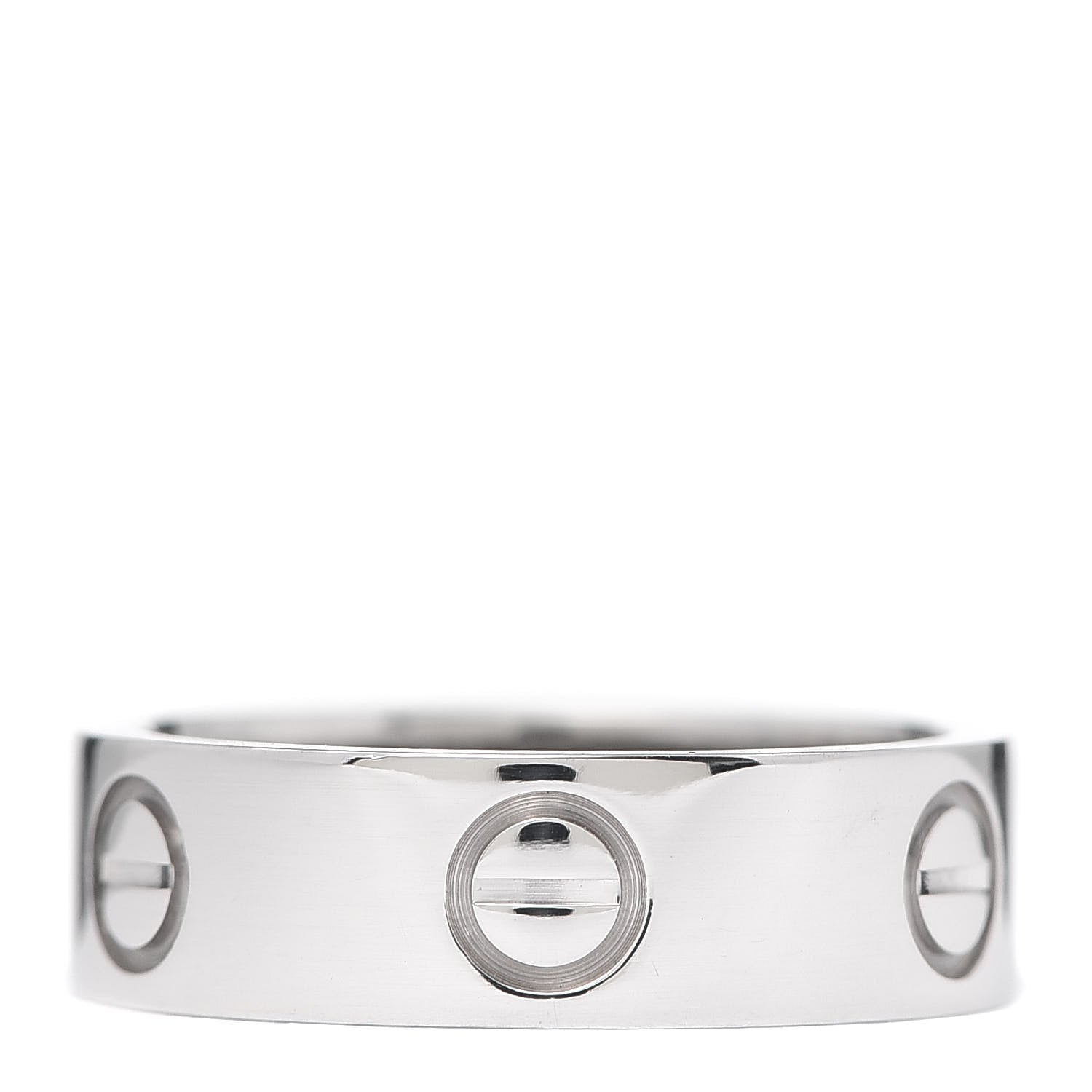 Cartier 18K White Gold 5.5mm LOVE Ring 51 5.75 1 of 4