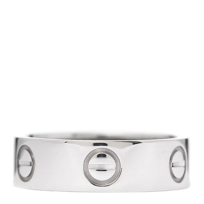 Cartier 18K White Gold 5.5mm LOVE Ring 51 5.75 1 of 4