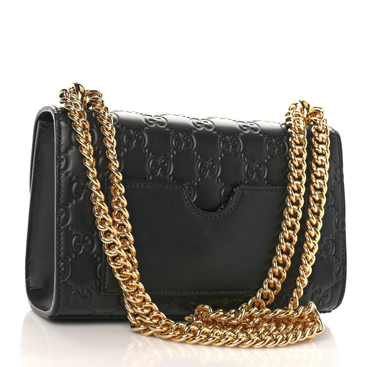 Gucci Guccissima Small Padlock Shoulder Bag Black 3 of 9